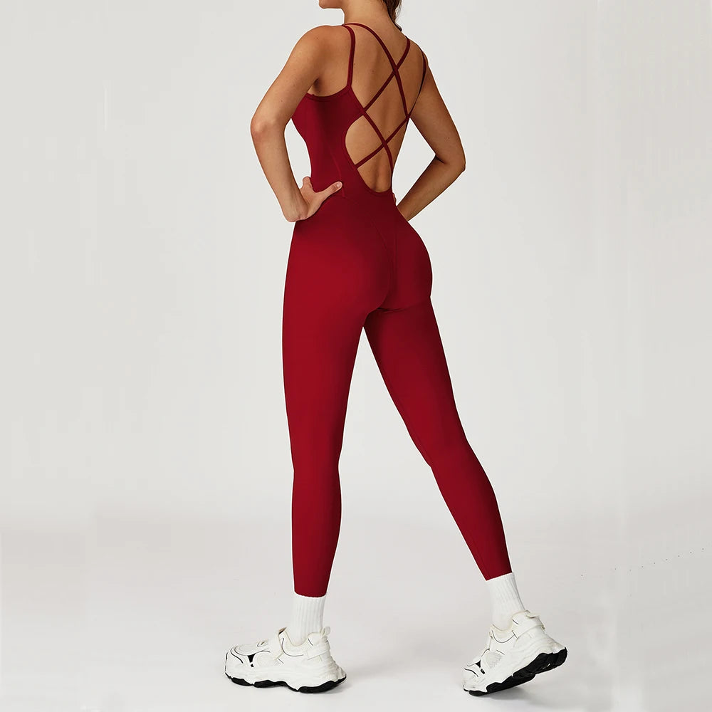 Elevated Contour Performance Breathable Jumpsuit Nylon Knit