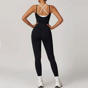 Color Blocking Seamless Yoga Jumpsuit Exquisite Fit