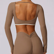 Luxurious Backless Yoga Top Breathable Contour Performance