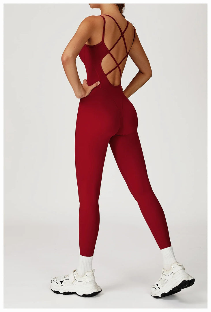 Elevated Contour Performance Breathable Jumpsuit Nylon Knit