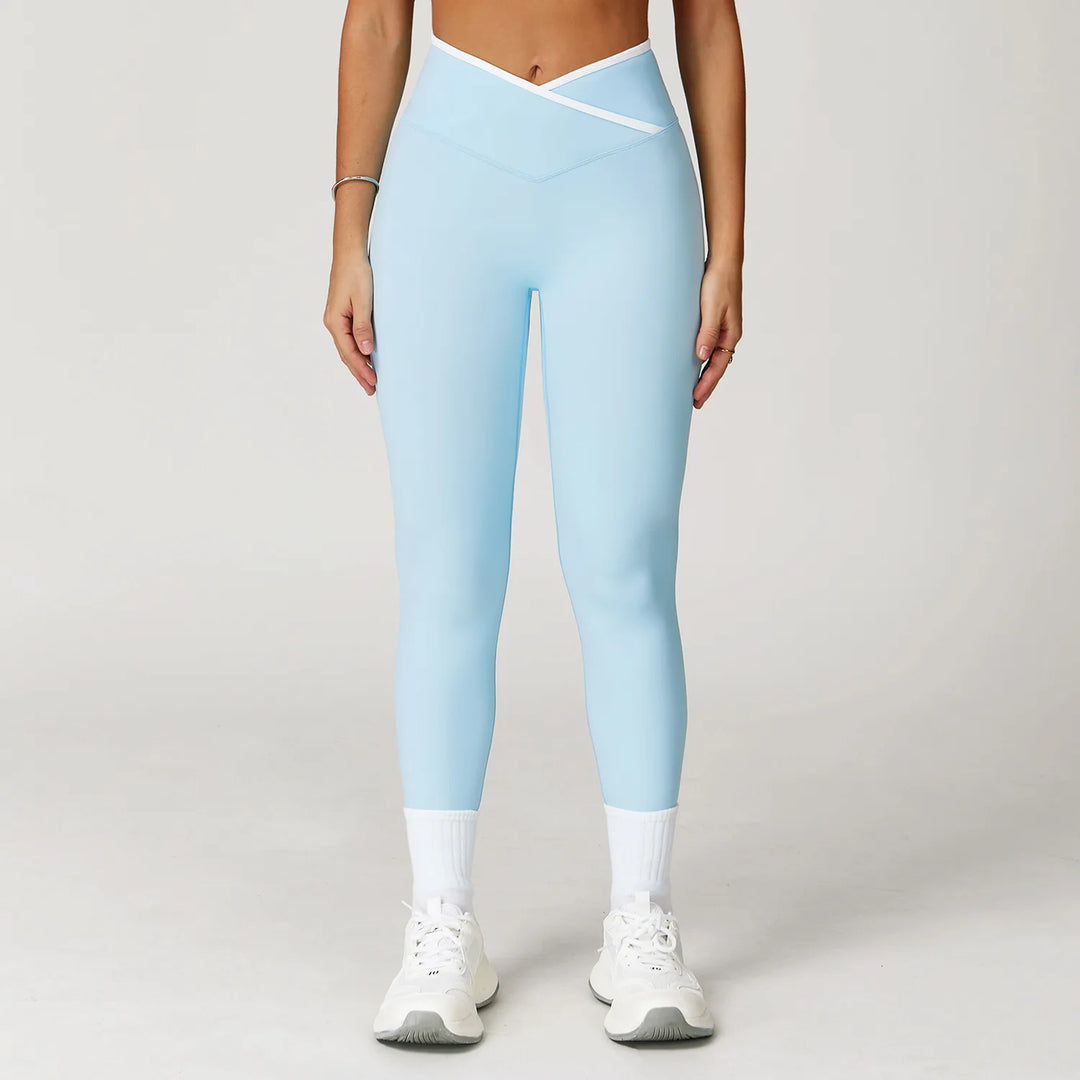 High Waist Sculpt Leggings Breathable Knit Performance Wear
