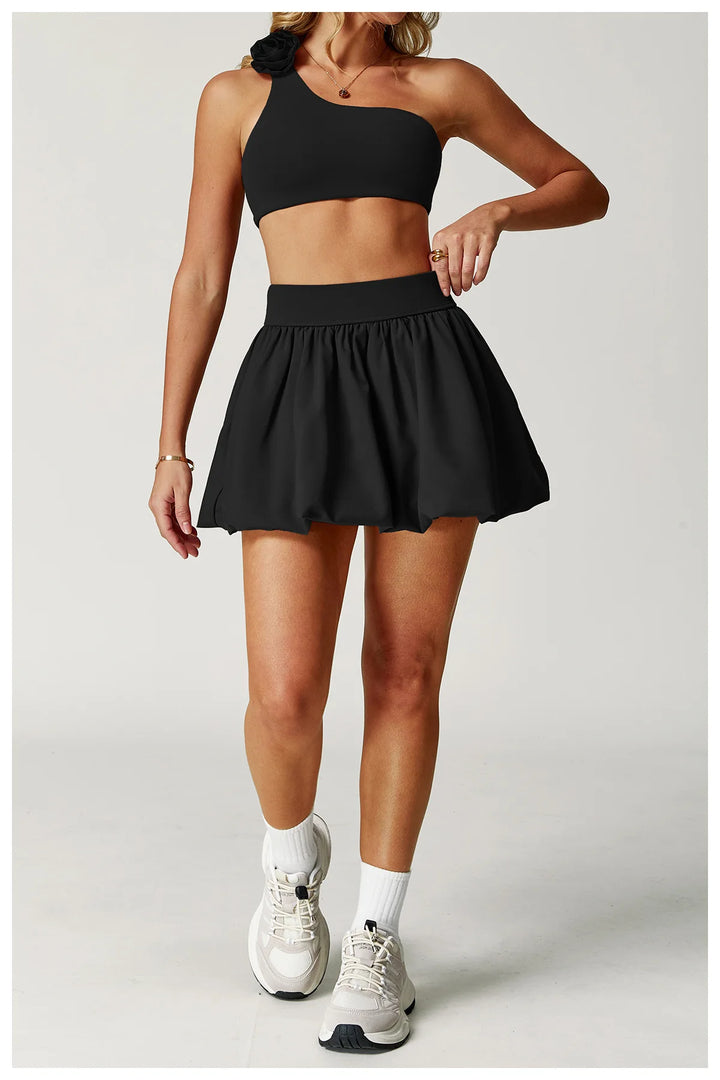 Two Piece Yoga Set Contoured Ribbed Performance Wear