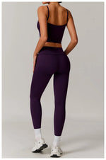 Load image into Gallery viewer, 2 Piece Seamless Contour Yoga Set Nylon Spandex Blend

