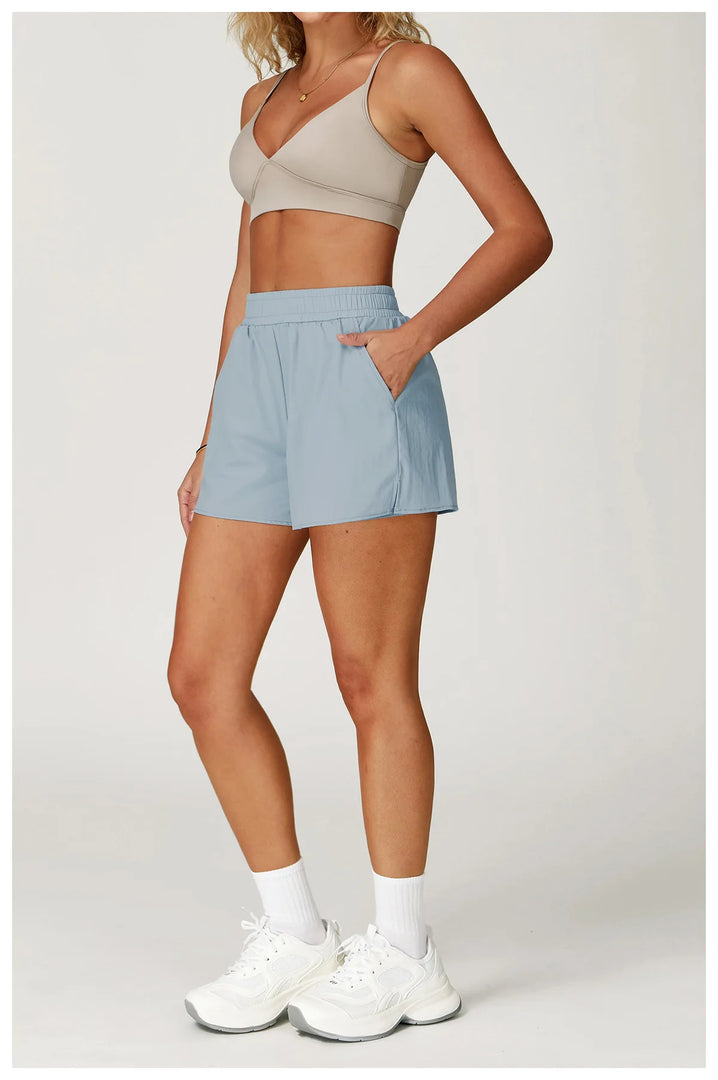 High Waist Contour Performance Yoga Shorts Nylon Spandex