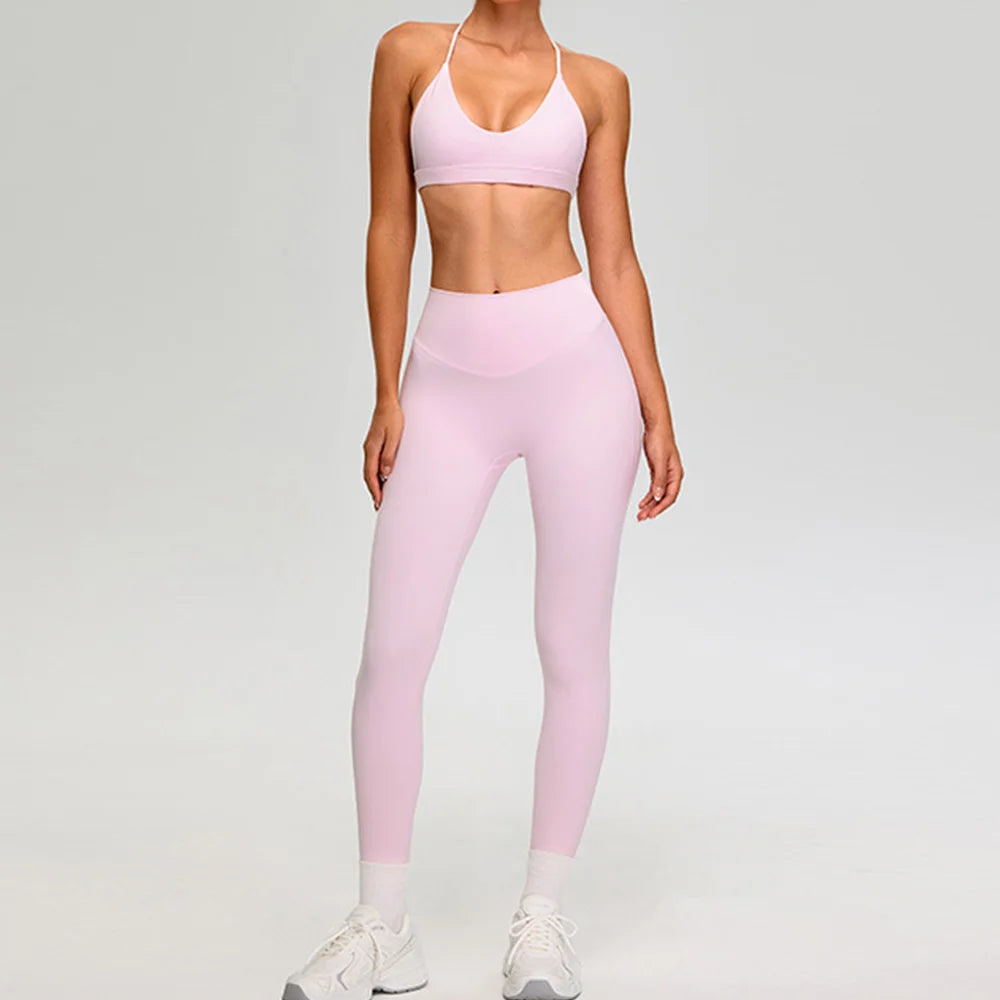 Luxurious Premium Contoured Two Piece Yoga Set Nylon