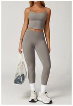 Load image into Gallery viewer, Performance Contour Seamless Two Piece Yoga Bra Set Nylon
