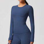 Load image into Gallery viewer, Luxurious Breathable Contoured Long Sleeve Yoga Top Nylon
