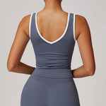 Load image into Gallery viewer, Seamless Contour Backless Sport Bra Top Nylon Spandex
