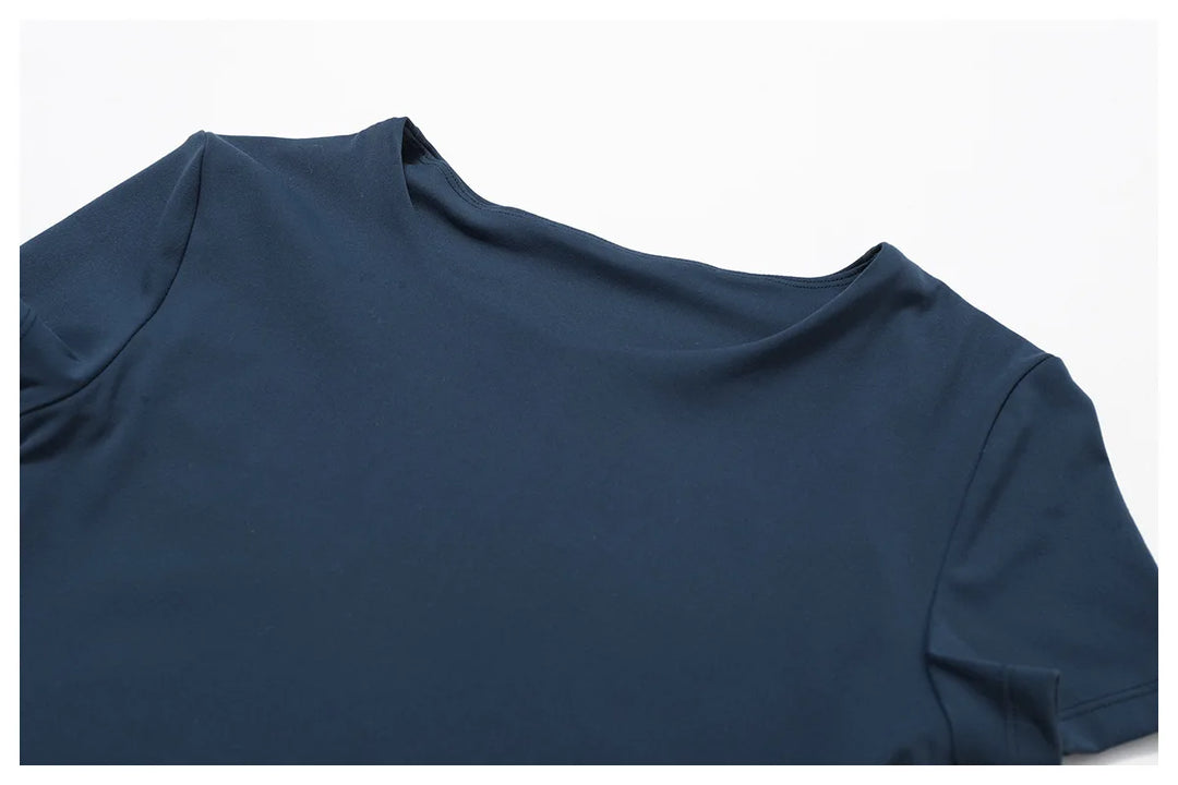 Seamless Contour Fit Yoga Crop Top Light Weight Nylon Knit