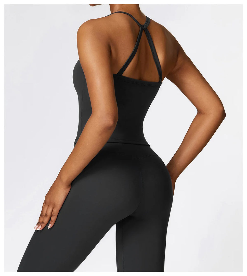 Seamless Sculpted Yoga Core Set Leggings Ribbed Contour