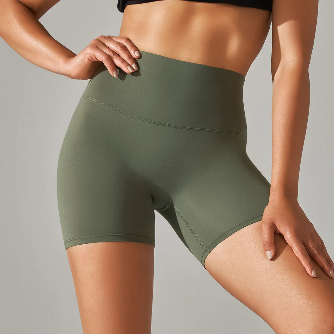 Luxurious High Waist Breathable Yoga Shorts Contour