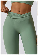 Load image into Gallery viewer, Contour High Waist Flare Leggings With Performance Wear
