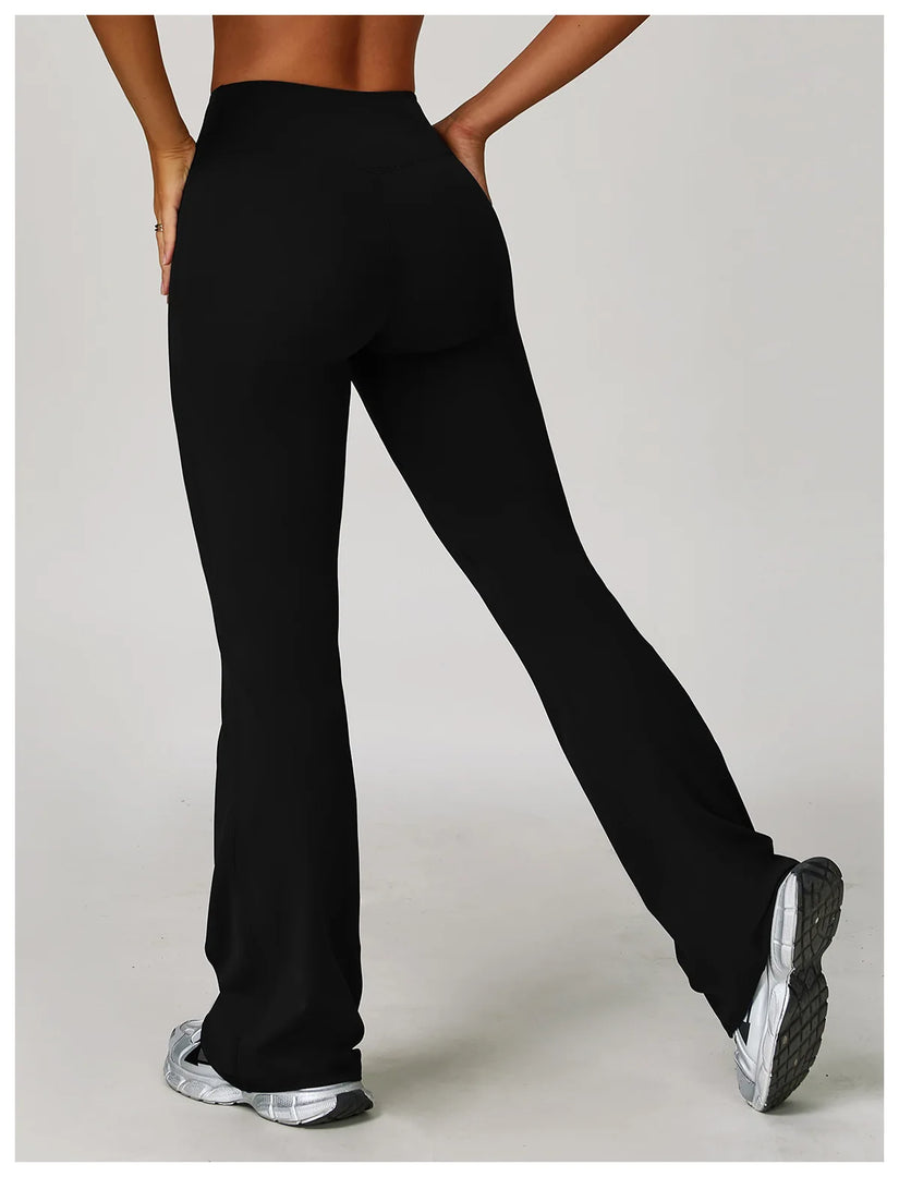 Luxuriously High Waist Contour Bell Bottom Leggings
