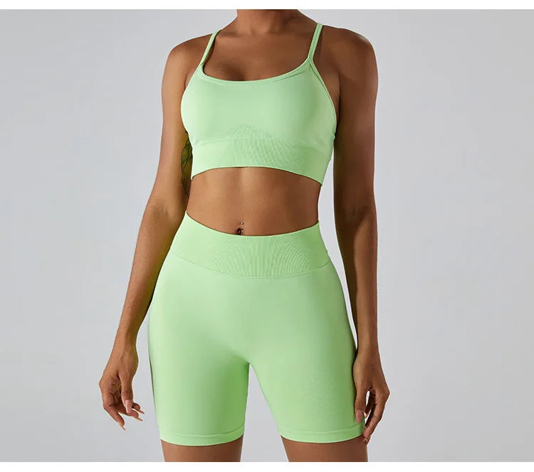 Seamless Contour 2 Piece Sculpted Yoga Wear Breathable