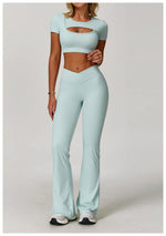 Load image into Gallery viewer, Premium Performance Knit Yoga Set With Contoured Leggings
