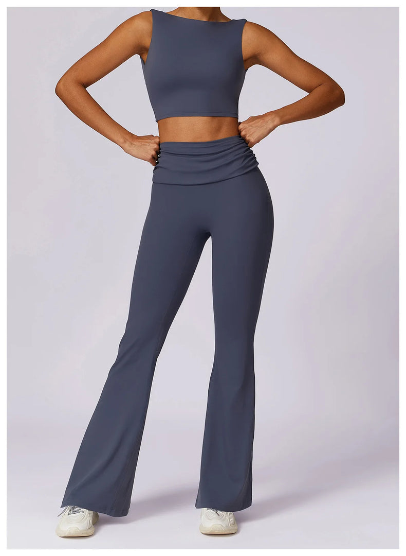 High Waist Flare Leggings for Studio Sophistication