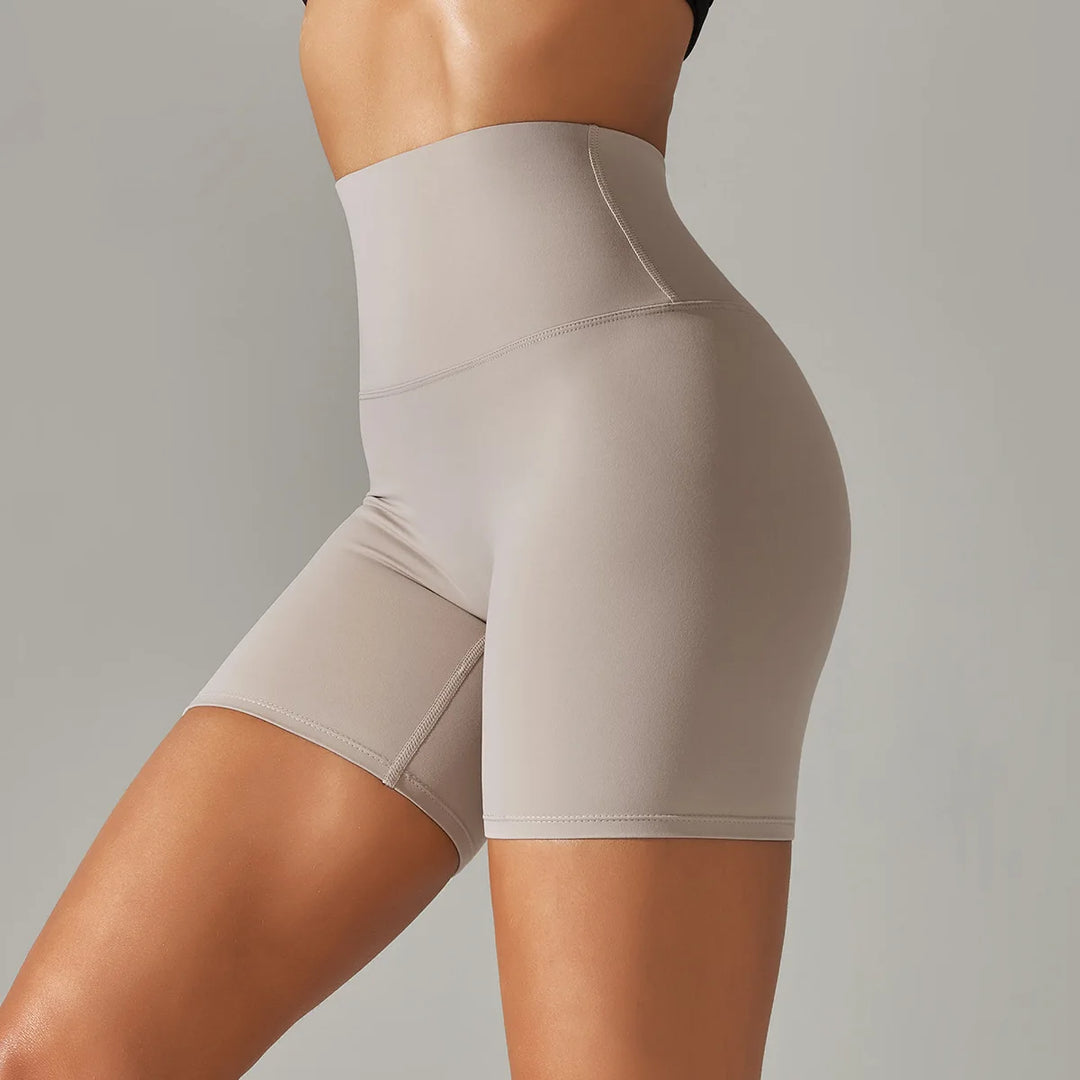 Luxurious High Waist Breathable Yoga Shorts Contour