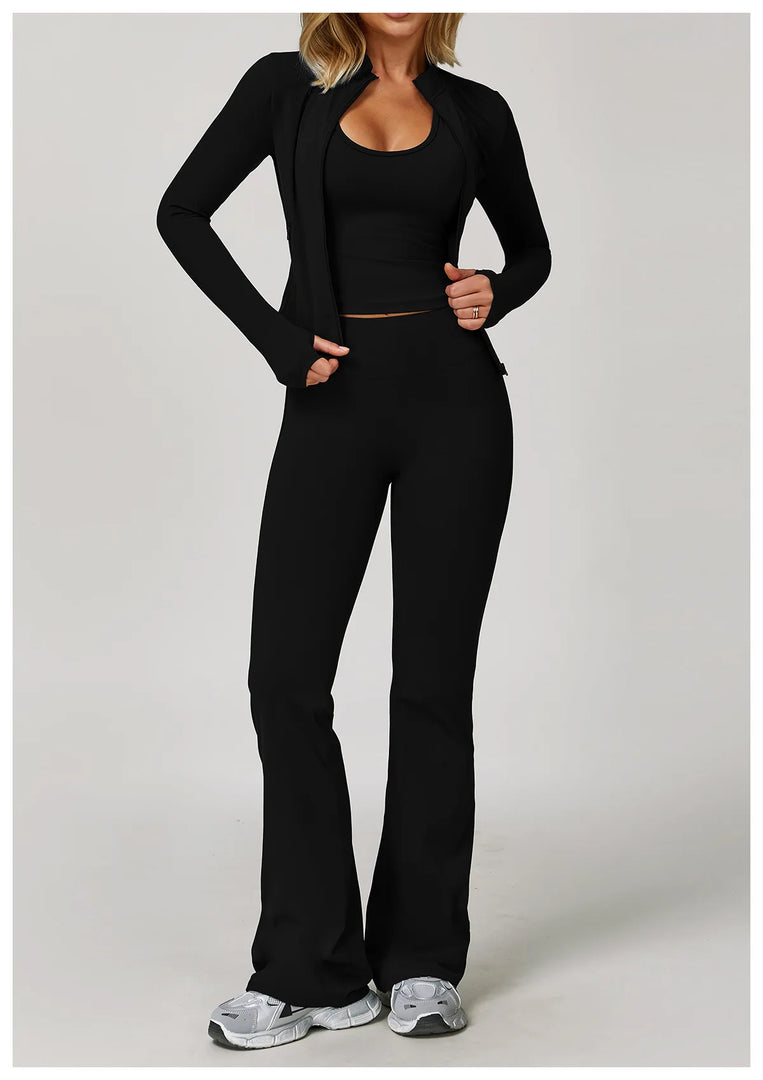 Luxuriously High Waist Contour Bell Bottom Leggings
