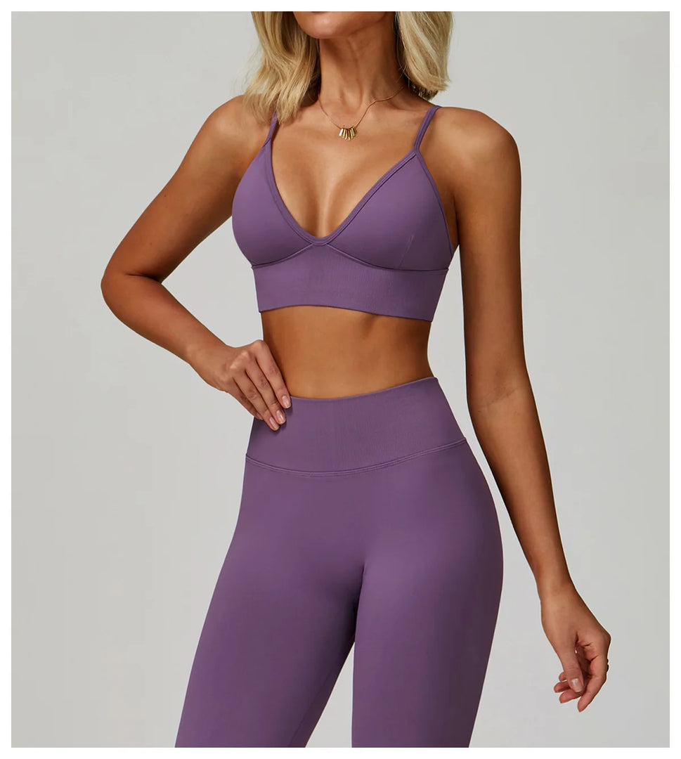 Breathable Shockproof Sports Bra With Adjustable Straps