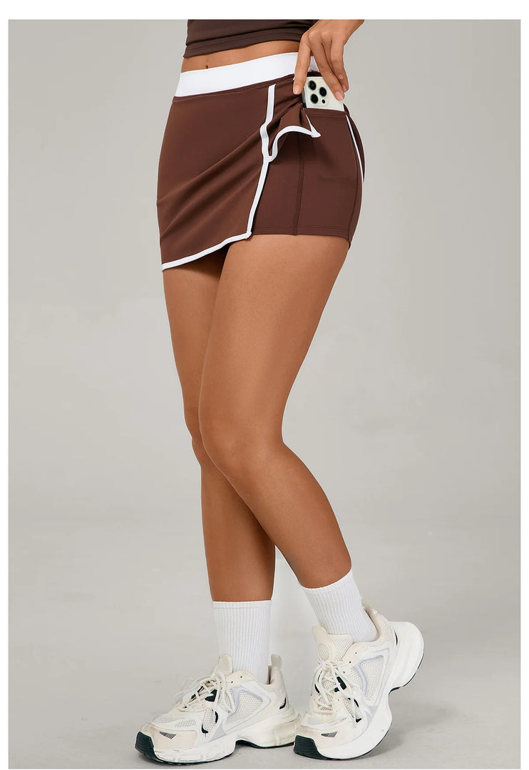 Patchwork Yoga Skirt Anti Glare Running Performance