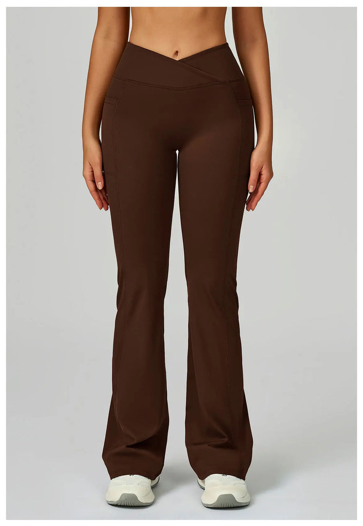 Luxuriously High Waist Bell Bottom Contour Leggings