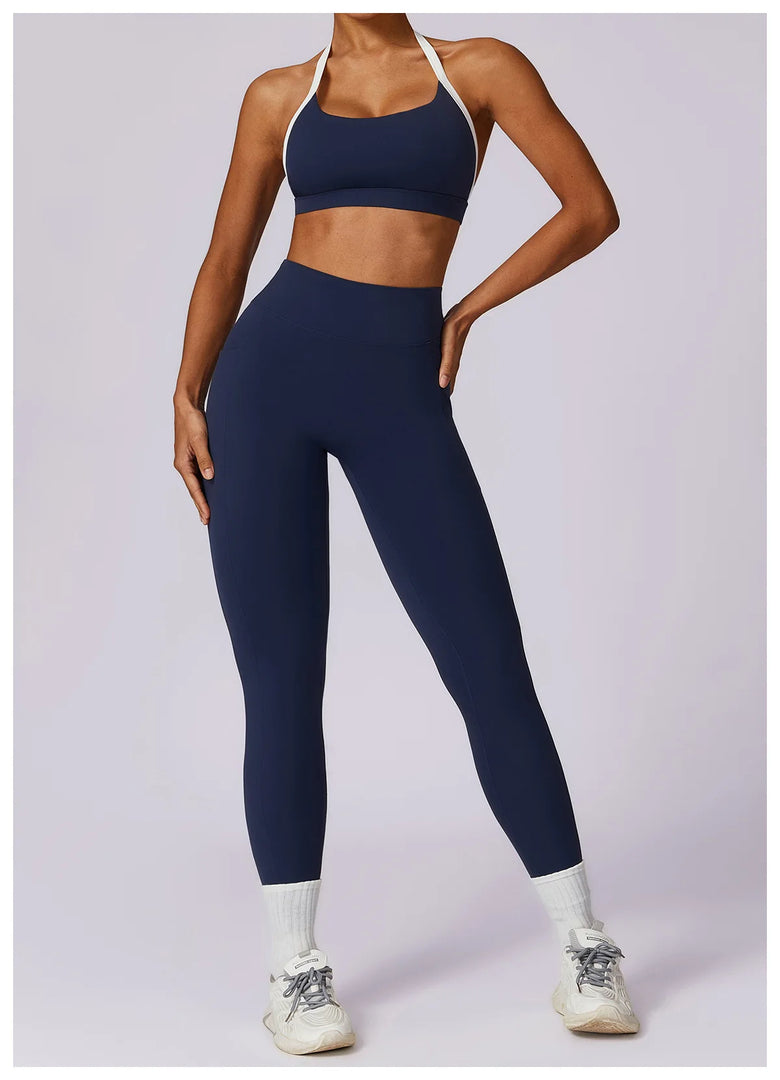 V Back Swept High Waist Contoured Leggings With Performance