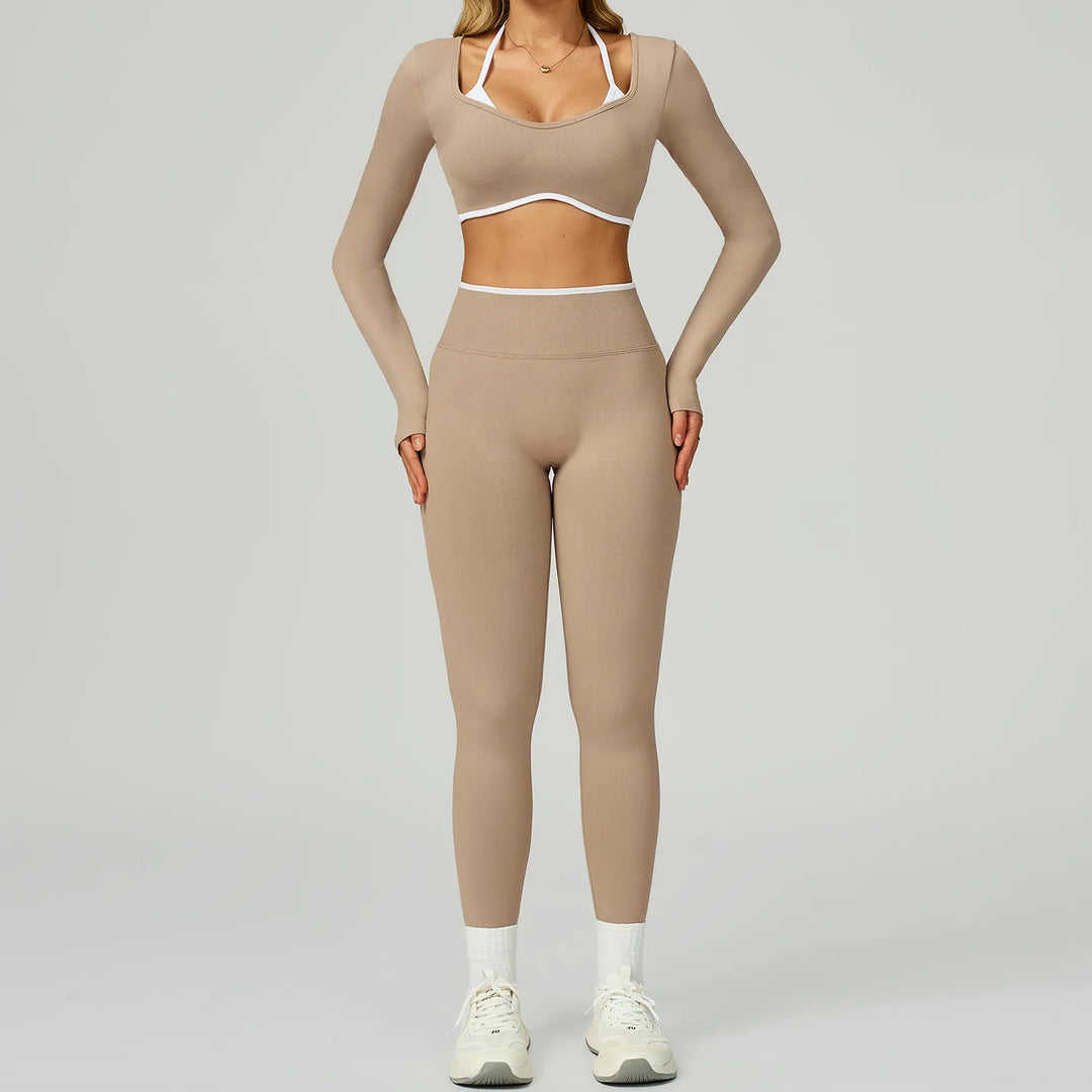 Seamless Contour Two Piece Yoga Set Luxe Performance Wear