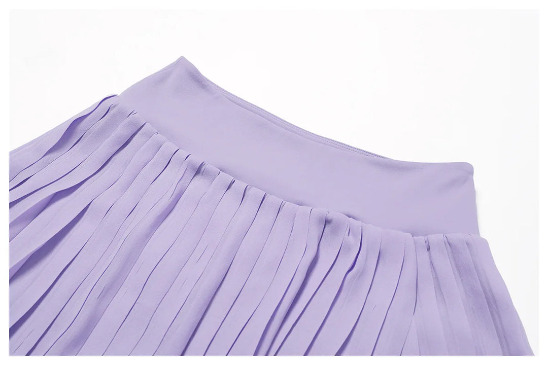 Pocketed High Waist Tennis Skirt Performance Wear Nylon