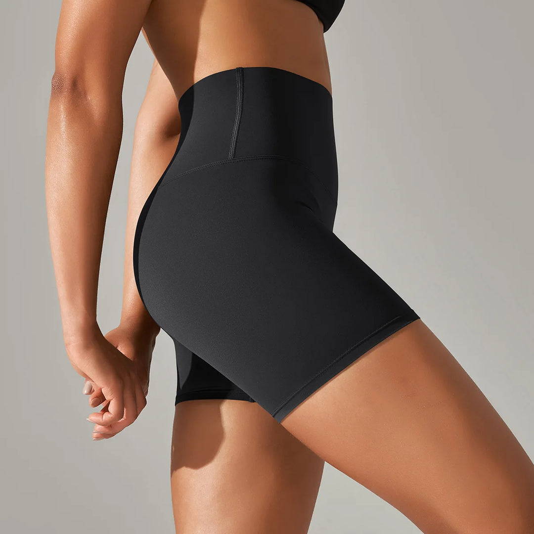 Luxurious High Waist Breathable Yoga Shorts Contour