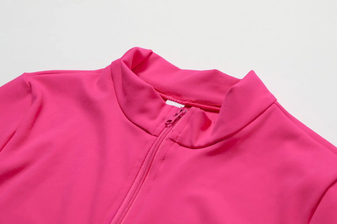Zippered Long Sleeve Contour Yoga Jumpsuit Performance