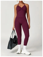 Load image into Gallery viewer, Breathable Contoured Halter Crop Sports Bra With Padding
