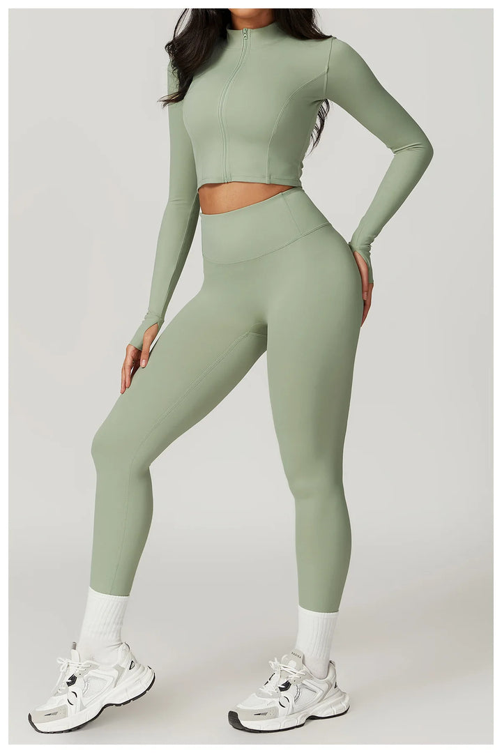 Three Piece Breathable Yoga Tracksuit Pro For Performance