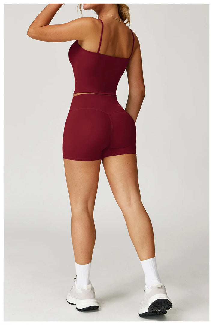 Performance Contour Seamless Two Piece Yoga Bra Set Nylon