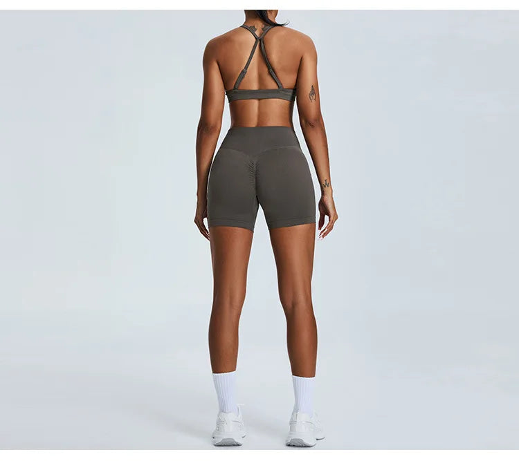 Luxuriant Seamless High Waist Sculpted Yoga Shorts