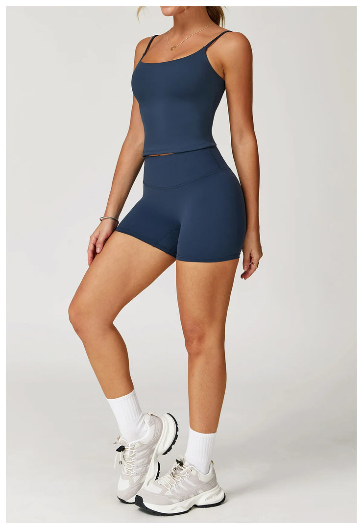 Performance Contour Seamless Two Piece Yoga Bra Set Nylon