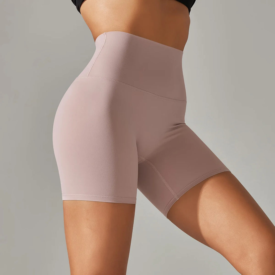 Luxurious High Waist Breathable Yoga Shorts Contour