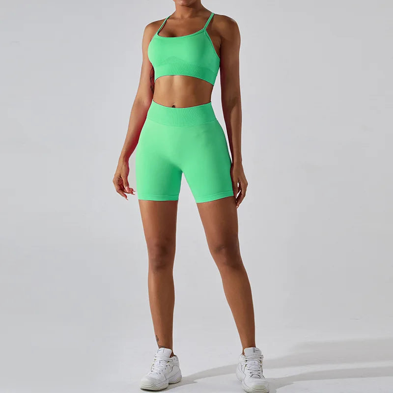 Seamless Contour 2 Piece Sculpted Yoga Wear Breathable