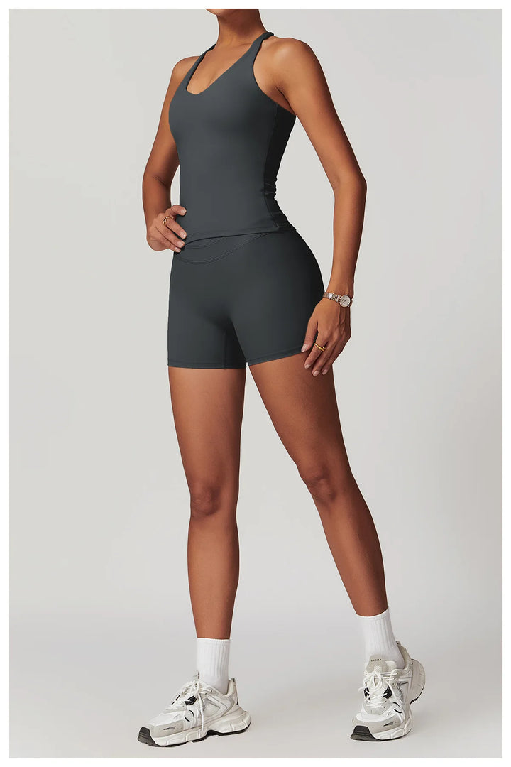 2 Piece Premium Contoured Leggings Set For Performance