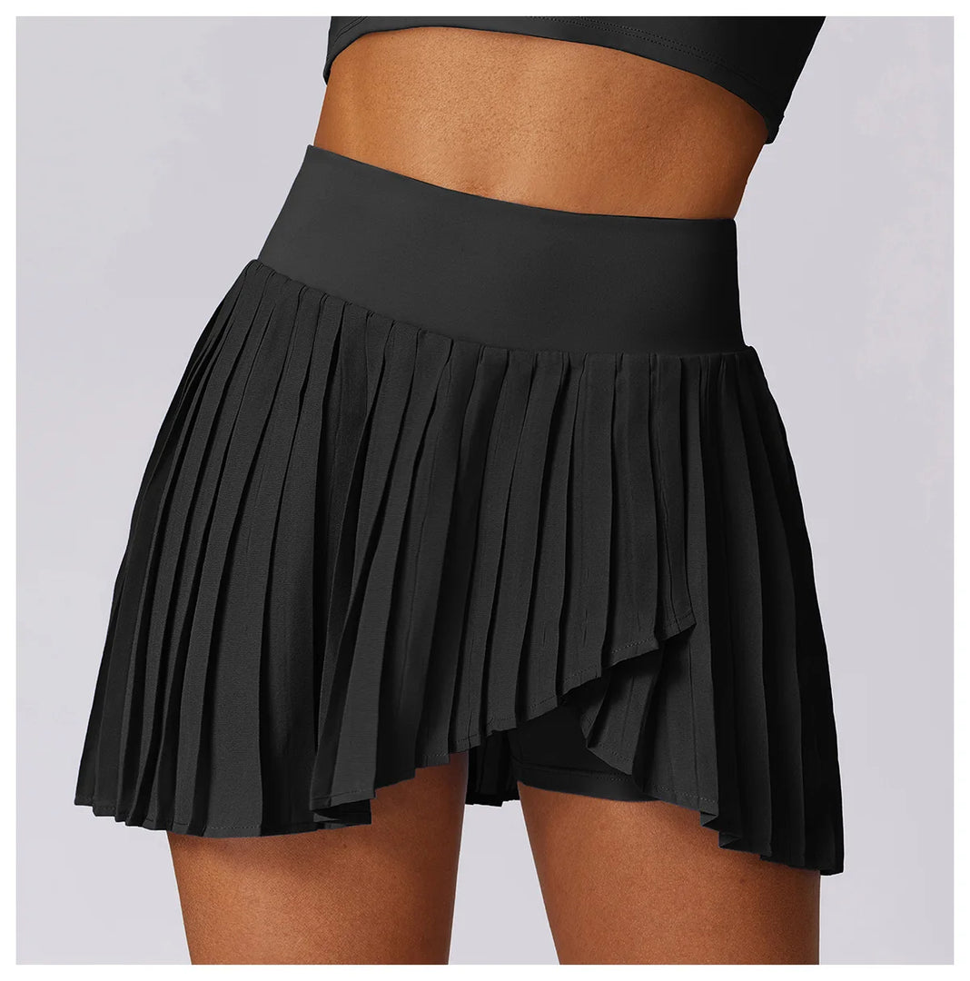 Pocketed High Waist Tennis Skirt Performance Wear Nylon