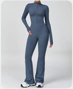 Load image into Gallery viewer, Zippered Contour Seamless Yoga Jump Suit Performance
