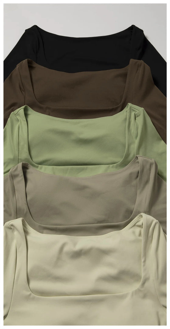 Contour Seamless Crop Yoga Performance Wear Long Sleeve