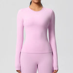 Load image into Gallery viewer, Luxurious Breathable Contoured Long Sleeve Yoga Top Nylon
