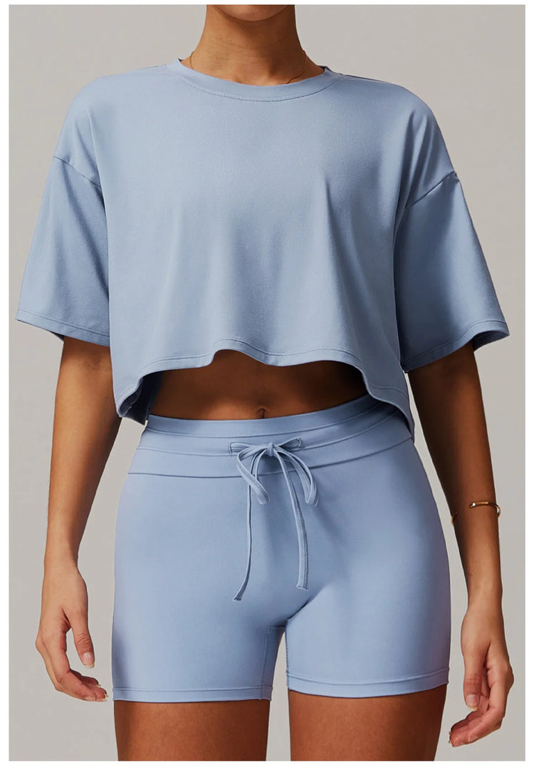 Moisture Wicking Luxe Contour Yoga Top Short Sleeve