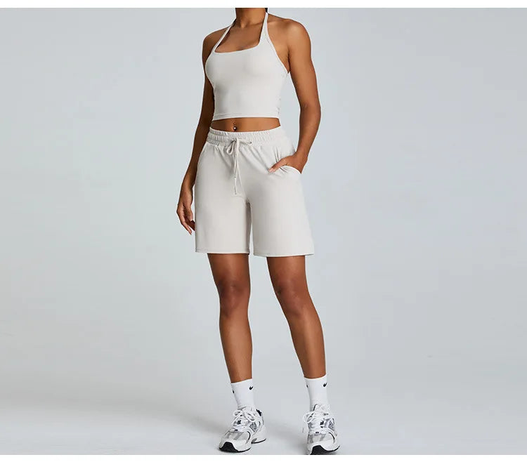 Feather Light Bra Interlocking Open Back Halter Contour