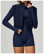 Load image into Gallery viewer, Winter Velvet Contoured High Neck Performance Cozy Vest
