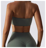 Load image into Gallery viewer, Strapless Padded Yoga Sports Bra Contour Silhouette

