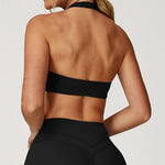 Load image into Gallery viewer, Contour Seamless Yoga Bra Hanging Neck Nylon Spandex
