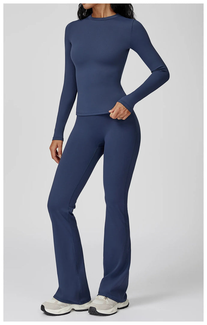 Luxurious Contour 2 Piece Yoga Athleisure Set Nylon