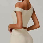 Breathable One Shoulder Sculpted Performance Contour Bra