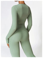 Load image into Gallery viewer, Seamless Sculpted Yoga Core Set Leggings Ribbed Contour
